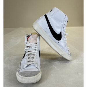 Nike Blazer Mid '77 Womens Size 6.5 White Black Athletic Leather Shoes Sneakers
